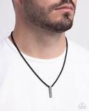 Paparazzi "Roman Rebel" Black Men's Urban Necklace Unisex Paparazzi Jewelry