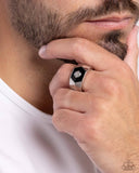 Paparazzi "Hexagonal Headliner" Black Mens Ring Paparazzi Jewelry