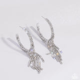 Paparazzi "Jaw-Dropping Jubilee" White Post Earrings Paparazzi Jewelry