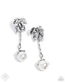 Paparazzi "Nod to the Classics" White Fashion Fix Post Earrings Paparazzi Jewelry