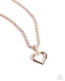 Paparazzi "Admirable Academy" Rose Gold Necklace & Earring Set Paparazzi Jewelry