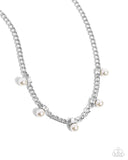 Paparazzi "Pearl Pedestal" White Necklace & Earring Set Paparazzi Jewelry