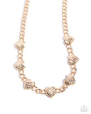 Paparazzi "Mingling Medley" Gold Necklace & Earring Set Paparazzi Jewelry