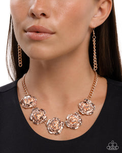 Paparazzi "Refreshing Roses" Rose Gold Necklace & Earring Set Paparazzi Jewelry