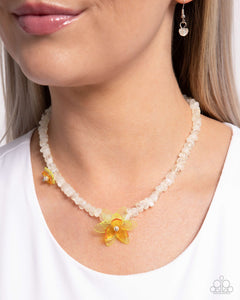 Paparazzi "Malibu Master" Yellow Necklace & Earring Set Paparazzi Jewelry