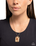 Paparazzi "Admirably Abstract" Brown Necklace & Earring Set Paparazzi Jewelry