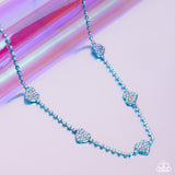 Paparazzi "Homecoming Hearts" Blue Necklace & Earring Set Paparazzi Jewelry