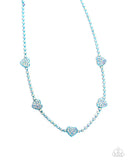 Paparazzi "Homecoming Hearts" Blue Necklace & Earring Set Paparazzi Jewelry
