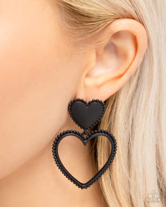 Paparazzi "Casual Chemistry" Black Post Earrings Paparazzi Jewelry