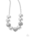 Paparazzi "Engraved Energy" Silver Necklace & Earring Set Paparazzi Jewelry