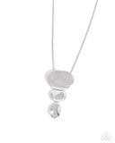 Paparazzi "Cascading Commercial" Silver Necklace & Earring Set Paparazzi Jewelry