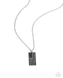 Paparazzi "Patriotic Pastime" Black Mens Urban Necklace Unisex Paparazzi Jewelry