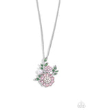 Paparazzi "Botanical Bunch" Pink Necklace & Earring Set Paparazzi Jewelry