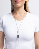 Paparazzi "Vertical Vacation" Black Necklace & Earring Set Paparazzi Jewelry