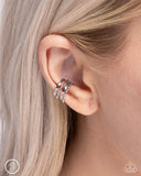 Paparazzi "Stacked Spectacle" Silver Ear Cuff Post Earrings Paparazzi Jewelry