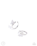 Paparazzi "Aerial Attitude" Silver Ear Cuff Post Earrings Paparazzi Jewelry