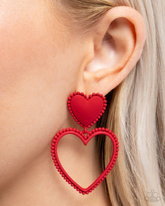 Paparazzi "Casual Chemistry" Red Post Earrings Paparazzi Jewelry