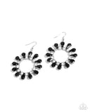 Paparazzi "Wreathed Wish" Black Earrings Paparazzi Jewelry