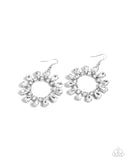 Paparazzi "Wreathed Wish" White Earrings Paparazzi Jewelry