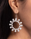 Paparazzi "Wreathed Wish" White Earrings Paparazzi Jewelry