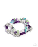 Paparazzi "Stony Sequence" Purple Bracelet Paparazzi Jewelry