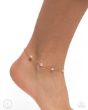 Paparazzi "Charming Court" Gold Anklet Bracelet Paparazzi Jewelry