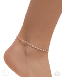 Paparazzi Pearl Purpose" White Anklet Bracelet Paparazzi Jewelry