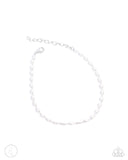 Paparazzi Pearl Purpose" White Anklet Bracelet Paparazzi Jewelry