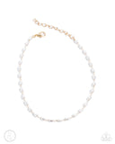 Paparazzi "Pearl Purpose" Gold Anklet Bracelet Paparazzi Jewelry