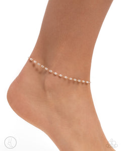 Paparazzi "Pearl Purpose" Gold Anklet Bracelet Paparazzi Jewelry