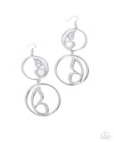 Paparazzi "Admittedly Aerial" White Earrings Paparazzi Jewelry