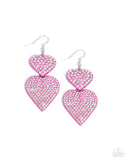 Paparazzi "Never Enough Sparkle" Pink Earrings Paparazzi Jewelry