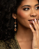 Paparazzi "Feeling Fantastic" Brown Earrings Paparazzi Jewelry