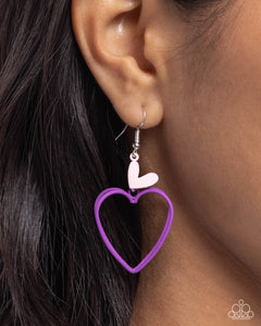 Paparazzi "Acceptable Affection" Purple Earrings Paparazzi Jewelry