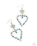 Paparazzi "Parallel Passion" Green Earrings Paparazzi Jewelry