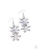 Paparazzi "Fabulous Florals" White Earrings Paparazzi Jewelry