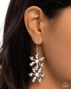 Paparazzi "Fabulous Florals" White Earrings Paparazzi Jewelry