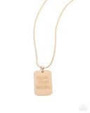 Paparazzi "Prove Them Wrong" Gold Men's Urban Necklace Unisex Paparazzi Jewelry