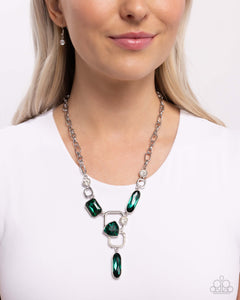 Paparazzi "Artistic Elegance" Green Necklace & Earring Set Paparazzi Jewelry