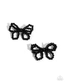 Paparazzi "Opera Finatic" Black Post Earrings Paparazzi Jewelry