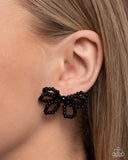 Paparazzi "Opera Finatic" Black Post Earrings Paparazzi Jewelry