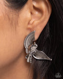 Paparazzi "Bird of PLAY" Silver Post Earrings Paparazzi Jewelry