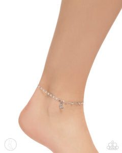 Paparazzi "Crescent Chic" Silver Anklet Bracelet Paparazzi Jewelry