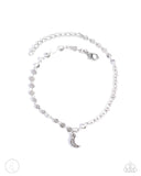 Paparazzi "Crescent Chic" Silver Anklet Bracelet Paparazzi Jewelry