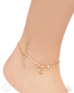 Paparazzi "Crescent Chic" Gold Anklet Bracelet Paparazzi Jewelry