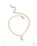 Paparazzi "Crescent Chic" Gold Anklet Bracelet Paparazzi Jewelry