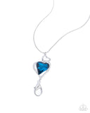 Paparazzi "Taking My Time" Blue Lanyard Necklace & Earring Set Paparazzi Jewelry