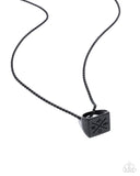 Paparazzi "City Chase" Black Men's Urban Necklace Unisex Paparazzi Jewelry