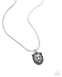 Paparazzi "Leo Leader" Silver Men's Urban Necklace Unisex Paparazzi Jewelry