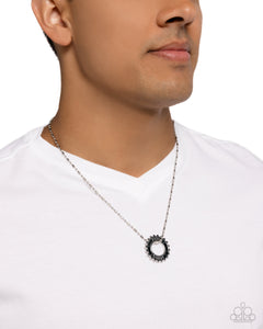 Paparazzi "Second Gear" Silver Men's Necklace Unisex Paparazzi Jewelry